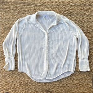 Good American Cream Button-Down Shirt